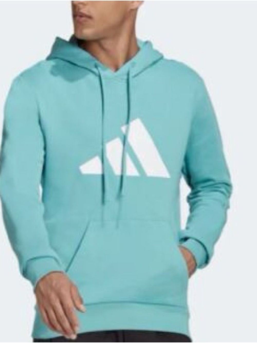 adidas Teal Green Hoodie with White Logo - Picture 5 of 6